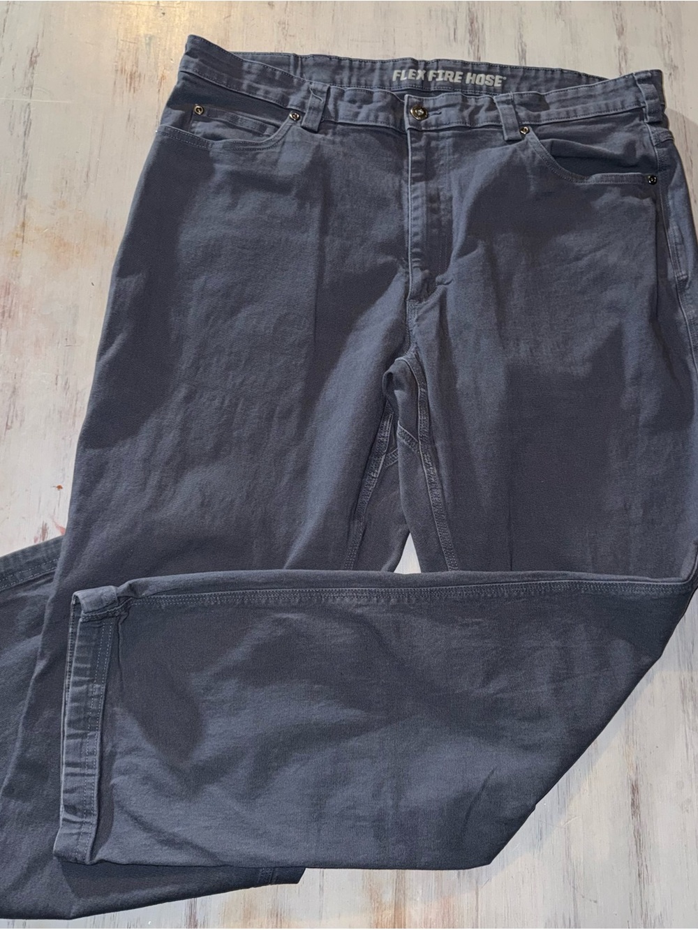 Duluth Trading Flex Fire Hose Relaxed Fit Pants 40x32 (40x30) Gray